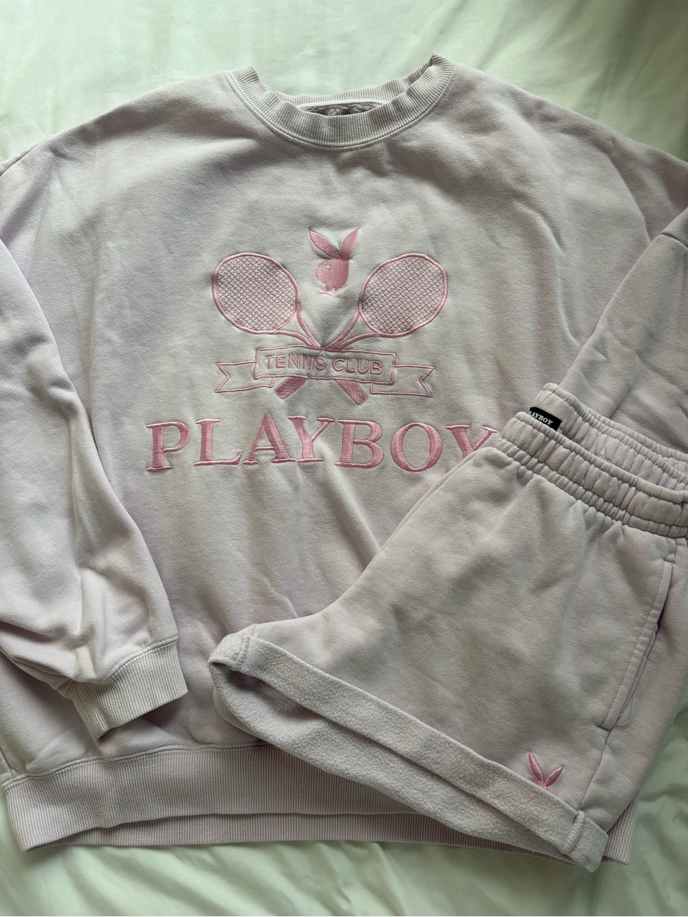 Pink Playboy Sweat Set